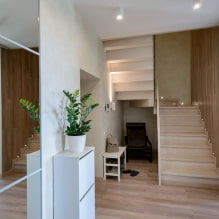 Duplex lejligheder: layout, ideer til arrangement, stilarter, design af trapper-8