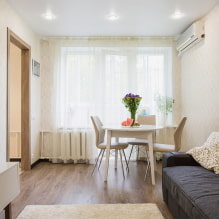 Dzīvojamā istaba smilškrāsas toņos: apdares, mēbeļu, tekstilizstrādājumu, kombināciju un stilu izvēle-5