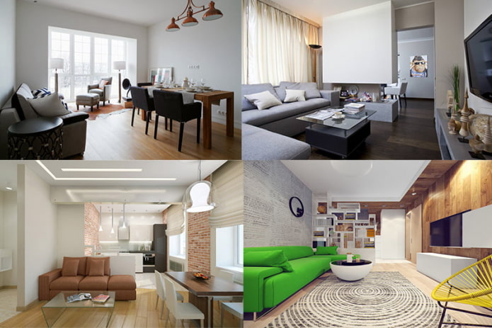 Appartement ontwerp 57 m² m. - 5 projecten met foto's en lay-outs