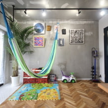 Børnehave i loftsstil: designfunktioner, foto i det indre af rum-8