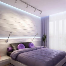 Højteknologisk soveværelse: designfunktioner, foto i interiøret-2