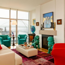 Eklektický styl v interiéru: výběr barev, povrchových úprav, nábytku, textilu, osvětlení a dekorů-8