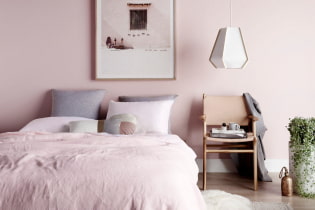 Růžová ložnice: designové prvky, krásné kombinace, skutečné fotografie