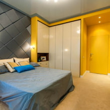 Keltainen makuuhuone: suunnitteluominaisuudet, yhdistelmät muiden värien kanssa-2