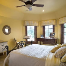 Gele slaapkamer: ontwerpkenmerken, combinaties met andere kleuren-3