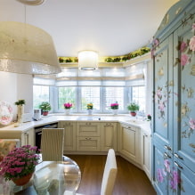 Nhà bếp có cửa sổ lồi: đặc điểm thiết kế, ví dụ về bố cục và phân vùng-2