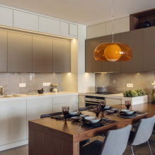 Moderne køkkener: designfunktioner, finish og møbler-6