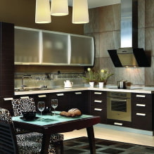 Modern mutfaklar: tasarım özellikleri, kaplamalar ve mobilyalar-7
