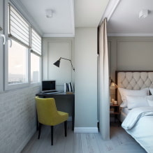 Disseny de dormitori de 17 m² m. - dissenys, característiques de disseny-2