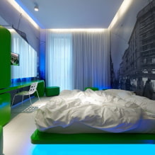 Soveværelse design 17 kvm. m. - layout, designfunktioner-8