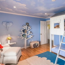Bir çocuk odasının iç kısmındaki mavi ve mavi renkler: tasarım özellikleri-1