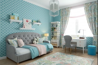 Blau i blau a l'interior d'una habitació infantil: característiques de disseny