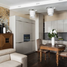 Návrh kombinovanej kuchyne s jedálňou a obývacou izbou: najlepšie nápady a fotografie-1