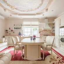 Návrh kombinovanej kuchyne s jedálňou a obývacou izbou: najlepšie nápady a fotografie-2