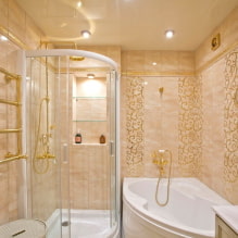 Bồn tắm góc trong nội thất: ưu và nhược điểm, ví dụ thiết kế-1