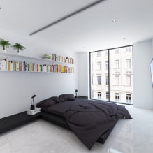 חדר שינה בסגנון מינימליזם: צילום בפנים ותכונות עיצוב -1