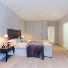 Slaapkamer in de stijl van minimalisme: foto in het interieur en ontwerpkenmerken-2