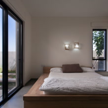 Slaapkamer in de stijl van minimalisme: foto in het interieur en ontwerpkenmerken-4