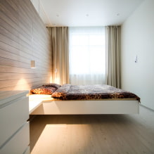 Slaapkamer in de stijl van minimalisme: foto in het interieur en ontwerpkenmerken-8