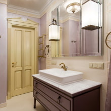 Éclairage dans la salle de bain: conseils pour choisir, emplacement, idées de design-0