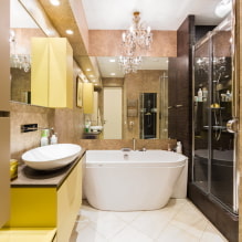Éclairage dans la salle de bain: conseils de choix, emplacement, idées de design-4