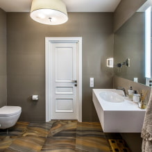 תאורה בחדר האמבטיה: טיפים לבחירה, מיקום, רעיונות עיצוביים -8