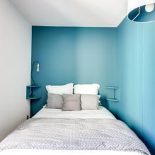 Bilik tidur dalam warna biru: ciri reka bentuk, kombinasi warna, idea reka bentuk-2
