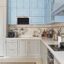 Nhà bếp màu xám trong nội thất: ví dụ thiết kế, sự kết hợp, sự lựa chọn của lớp hoàn thiện và rèm cửa-2