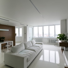 Ruang tamu dengan gaya minimalis: tip reka bentuk, foto di kawasan pedalaman-0