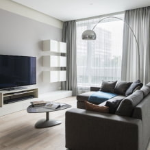 Obývací pokoj ve stylu minimalismu: designové tipy, fotografie v interiéru-7