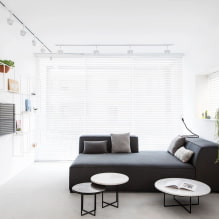 Bílý obývací pokoj: designové prvky, fotografie, kombinace s jinými barvami-6