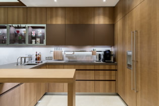 Cucina marrone: combinazioni, idee di design, esempi reali negli interni
