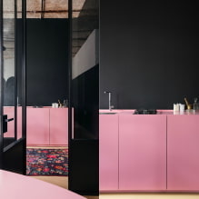 Dapur merah jambu: pilihan foto, kombinasi yang berjaya dan idea reka bentuk-0