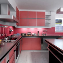المطبخ الوردي: مجموعة مختارة من الصور والتركيبات الناجحة وأفكار التصميم -1