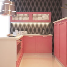 Nhà bếp màu hồng: tuyển tập các bức ảnh, sự kết hợp thành công và ý tưởng thiết kế-5