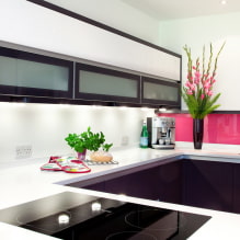 Grembiule di vetro per la cucina: foto all'interno, design, caratteristiche di scelta-2