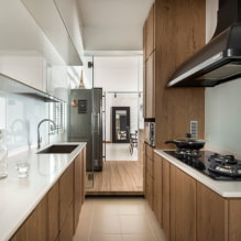 Glas forklæde til køkkenet: foto i interiøret, design, valg af funktioner-6