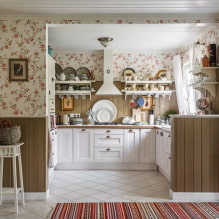 Kuchyňa v štýle Provence: dizajnové prvky, skutočné fotografie v interiéri-4
