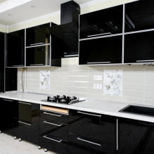 Melnā virtuve: dizaina iezīmes, kombinācijas, reālas fotogrāfijas-5