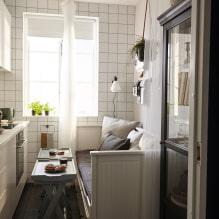 Hvordan laver man et soveværelse i køkkenet? Fotos, de bedste ideer til et lille rum. -7