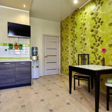 Nhà bếp màu xanh lá cây nhạt: sự kết hợp, lựa chọn rèm cửa và đồ đạc, tuyển chọn các bức ảnh-3