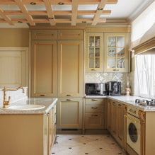 Cucina beige: foto di oggetti reali, combinazioni di colori, idee di design-1
