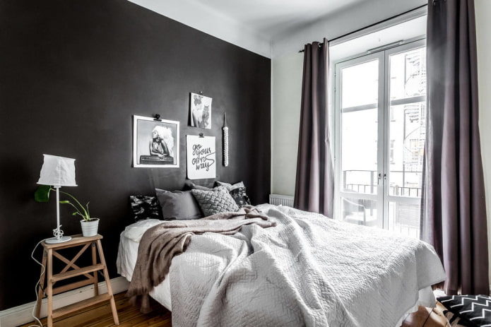 Slaapkamer in Scandinavische stijl: kenmerken, foto in het interieur