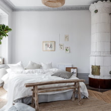 Soveværelse i skandinavisk stil: funktioner, foto i interiøret-4