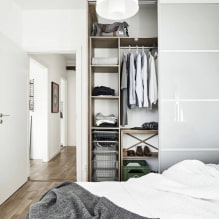 Vestidor al dormitori: opcions de col·locació, foto a l'interior-1