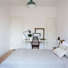 Beyaz tonlarda yatak odası: iç mekanda fotoğraf, tasarım örnekleri-0