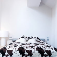 Valkoinen makuuhuone: valokuva sisätiloissa, suunnitteluesimerkkejä-2
