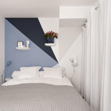 Phòng ngủ hẹp: ảnh bên trong, các ví dụ về bố cục, cách sắp xếp giường-4