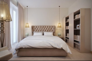 غرفة نوم بألوان البيج: صورة في الداخل ، مجموعات ، أمثلة بلهجات مشرقة