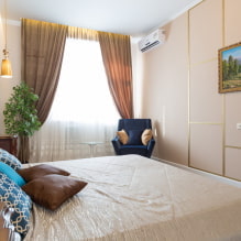 Phòng ngủ với tông màu be: ảnh trong nội thất, sự kết hợp, ví dụ với các điểm nhấn sáng sủa-1